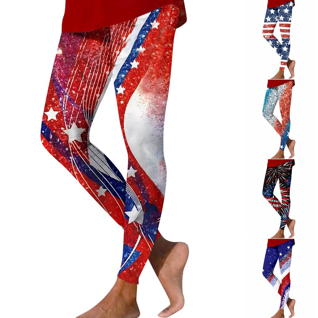 High Waisted Yoga Pants For Women Girls Colorful Print Stretchy Workout Leggings Tights