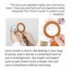 Extendable Reading Magnifying Glass Easy-pull Buckle PU Leather Key Chain  Seniors