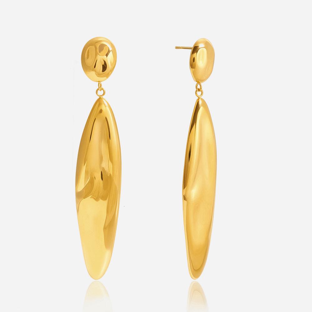 Light luxury high-end hammer pattern water drop pendant earrings jewelry