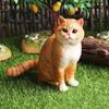 Thumbs Up Cat Figurine - Coffee Shop Ornament with Short-haired, Ragdoll, and Countryside Cat Designs