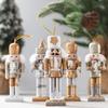 Christmas Wood Nutcracker Soldier Pendants 4pcs/set  Xmas Tree Festival Holiday