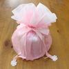 Organza and Lace Urn Cover (Pink) - 2 Colors, 6-Inch, for Keeping Ashes and Divided Ashes (Pink)