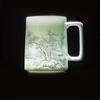 Changnan Jingdezhen Master Crafted Ceramic Mug with Lid, Tea Infuser, Office Executive Cup, Large Capacity Teacup