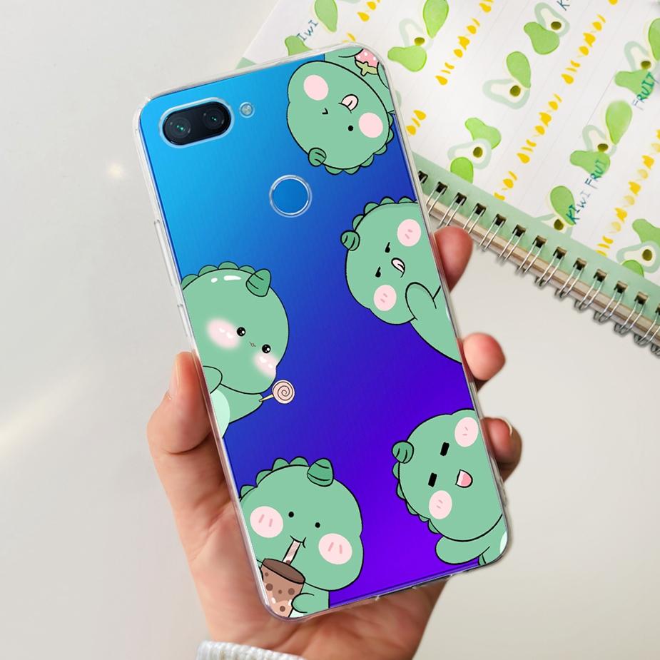 For Xiaomi Mi 8 Lite Case Cute Painted Cover Clear Silicone Phone Case For Xiaomi Mi 8 Lite 8Lite Back Cover 6.26'' Fundas Coque