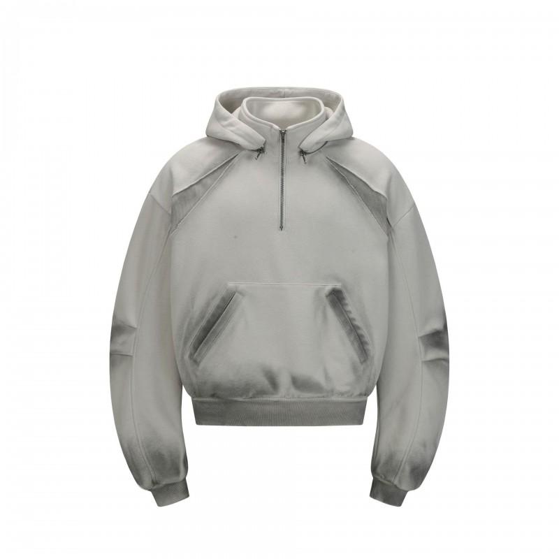 Mens 2026 American Streetwear Distressed Washed Hoodie Casual Loose Fit Sweatshirt Teens
