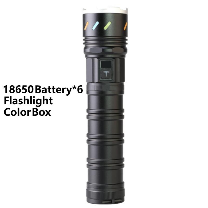 20000MAH 30W White Laser Flashlight TYPE-C Charging Zoom Digital Display with Fluorescence Strong Light Long-range Torch