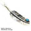 [STERLING SILVER 925] Feather Silver Necklace Pendant Chain AMTHANE-006
