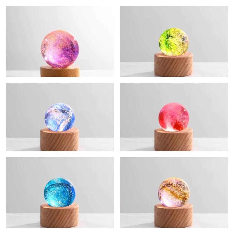 Fantasy Bunter Glassternball Leuchtender Planet Astronomie Planeten Kugel Fantastischer Stil Heimdekoration Kosmisches Modell Kindergeschenk