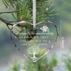 Happy 50th Anniversary Transparent Crystal Ornament, 50th Wedding Glass Memorial Keepsake Heart Plaque Unique Hanging Ornaments for Old Couples