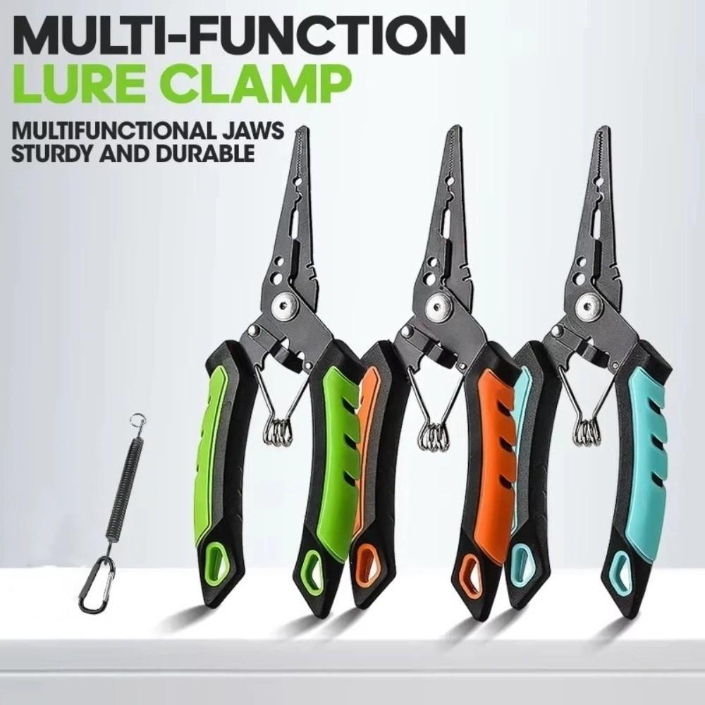 Straight Mouth Fish Control Pliers Stainless Steel Multi-functional Pliers Fishing Trip