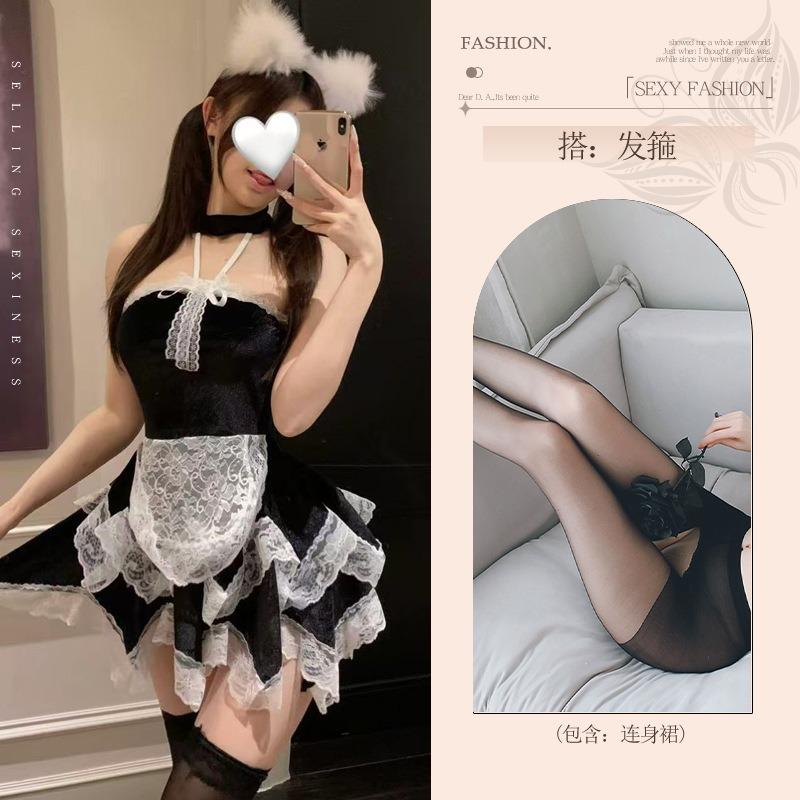 Sexy lingerie fun female abstinence uniform sexy pajamas qn maid dress nightdress couple love fun clothes