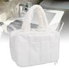 Travel Toiletry Bag Women Puffy Large Lightweight Cosmetic Makeup   with Handle for Accessories   Toiletries Milk White