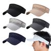 Men Summer Hat Empty Top Hollow Out Mesh Long Brim Sunscreen Anti-UV Face Protection Lightweight Tennis Jogging Peaked Cap