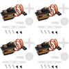 EMAX ES08MA II Micro Servo, 12g Metal Gear Analog Servo for RC Models, Robot Arms, STEM & Raspberry Pi Projects (4-Pack)