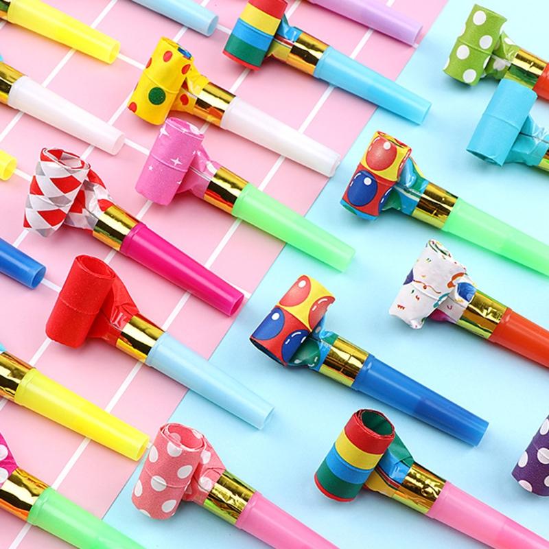 Kid’s Party Whistle Loudly Horn Noise Makers Blowout Whistle for Xmas Indoor Party Outdoor Game Supplies Cheering Squad
