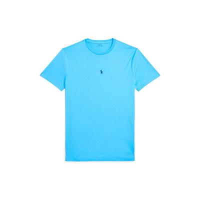 Polo Ss22 Solid Color Logo Embroidered Cotton Crew Neck Short Sleeve T-Shirt Men Tops Blue MNPOTSH1N821385-400