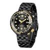 LIGE FOXBOX Herren-Quarzuhr Dreizeiger-Datum Wasserdicht Business-Armbanduhr Schwarzes Edelstahl