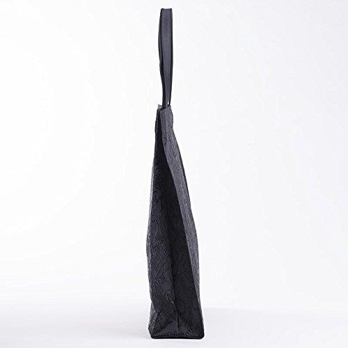 Vertikale Rose, formelle Untertasche, Jacquard, A4, kompatibel mit Zwickel, für Glückwünsche und Beileidsbekundungen, schwarze formelle Tasche für Prüfungen, hergestellt in