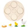 Wooden Educational Pull-Along Toy Car with Shape Matching and Colorful Geometric Blocks