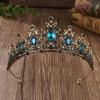 Shiny Bridal Tiara Elegant Princess Rhinestone Crown Temperament Baroque Crown  Headband