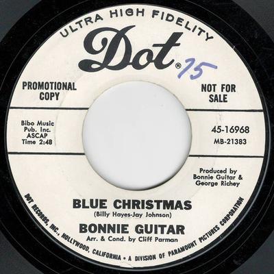 7inch Record BONNIE GUITAR - Blue Christmas / I'll Be Missing Yo 4516968PROMO Dot Records 1966 US Pop Used