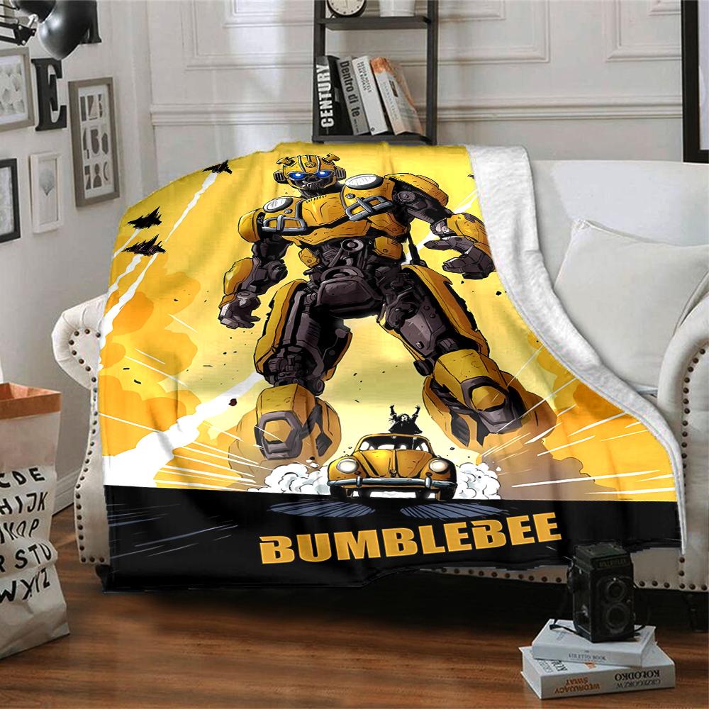 1pc Bumblebee1 Blanket, Gift, for Men and Women, Soft Blanket, Good for Sofa Bed Couch Travel, Lightweight Flannel Blanket