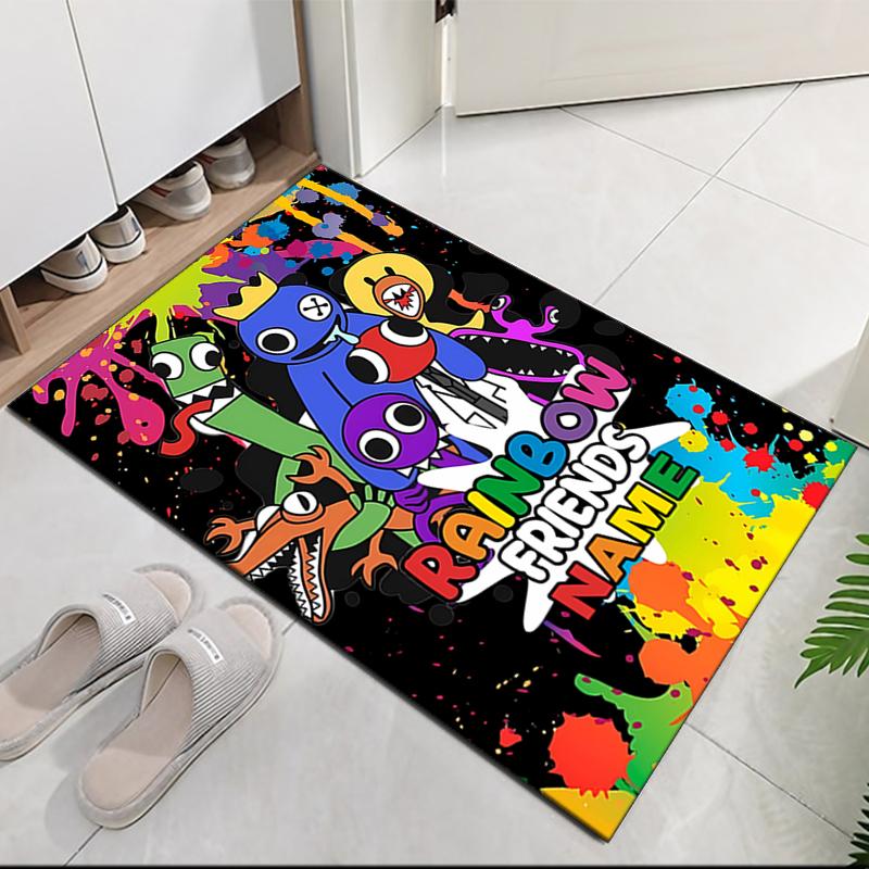 Benutzerdefinierter Teppich mit Regenbogenfreunde-Aufdruck, für Bürostuhl Wohnzimmer Schlafzimmer Küchenraum Dekoration Geschenke.