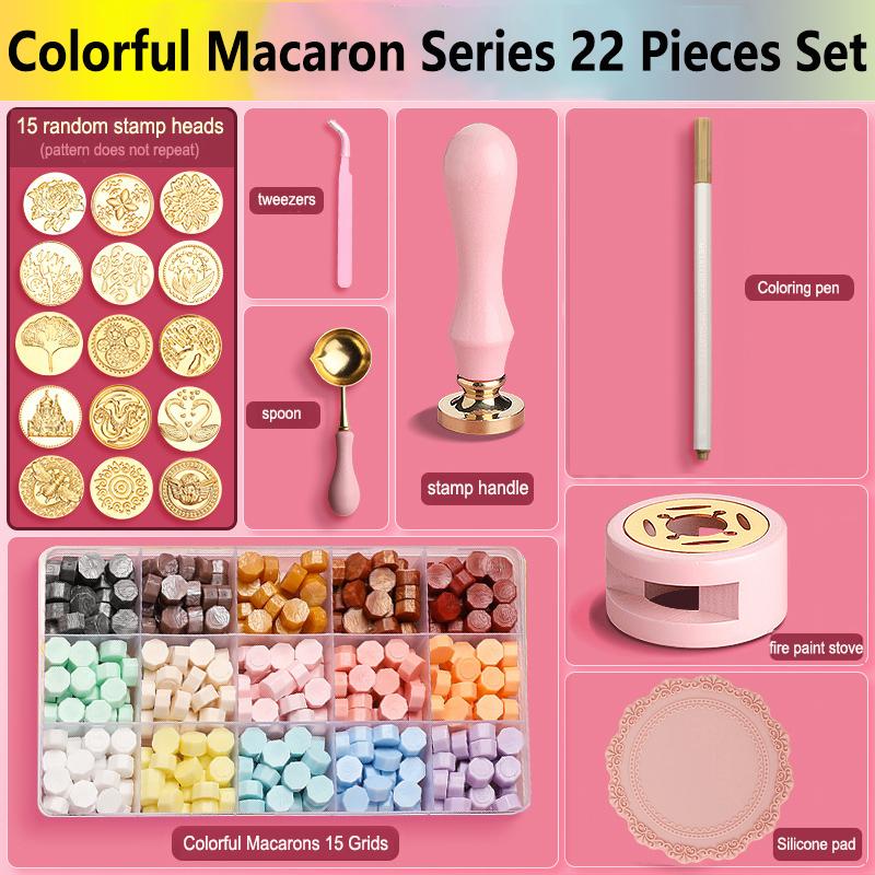 Wax Seal Stamp Set Kit Sealing Wax Storage Box Seal Furnace Craft Supplies For Wedding Wax Seal Sealing Wax Stamp Making Tools