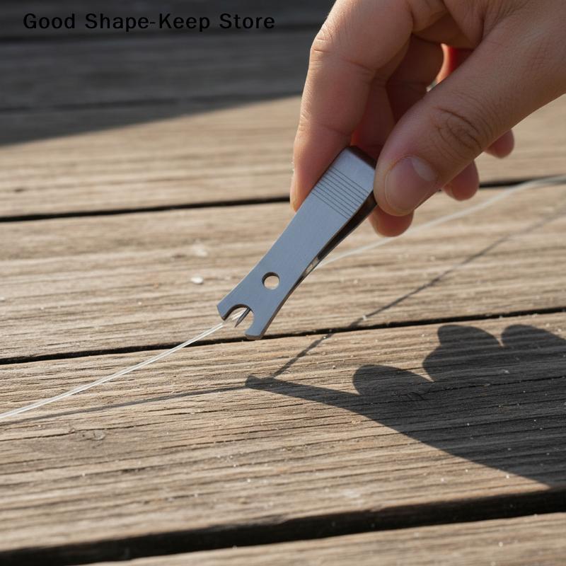 dailyStainless Steel Fishing Line Nipper 2-in-1 Multi-Functional Wire Clipper with Lanyard Sharp Cutter for Outdoor Angling