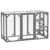71" Outdoor Wooden Cat House with Three Platforms, Large Door, Water-Resistant Roof, for Multiple Cats, Grey