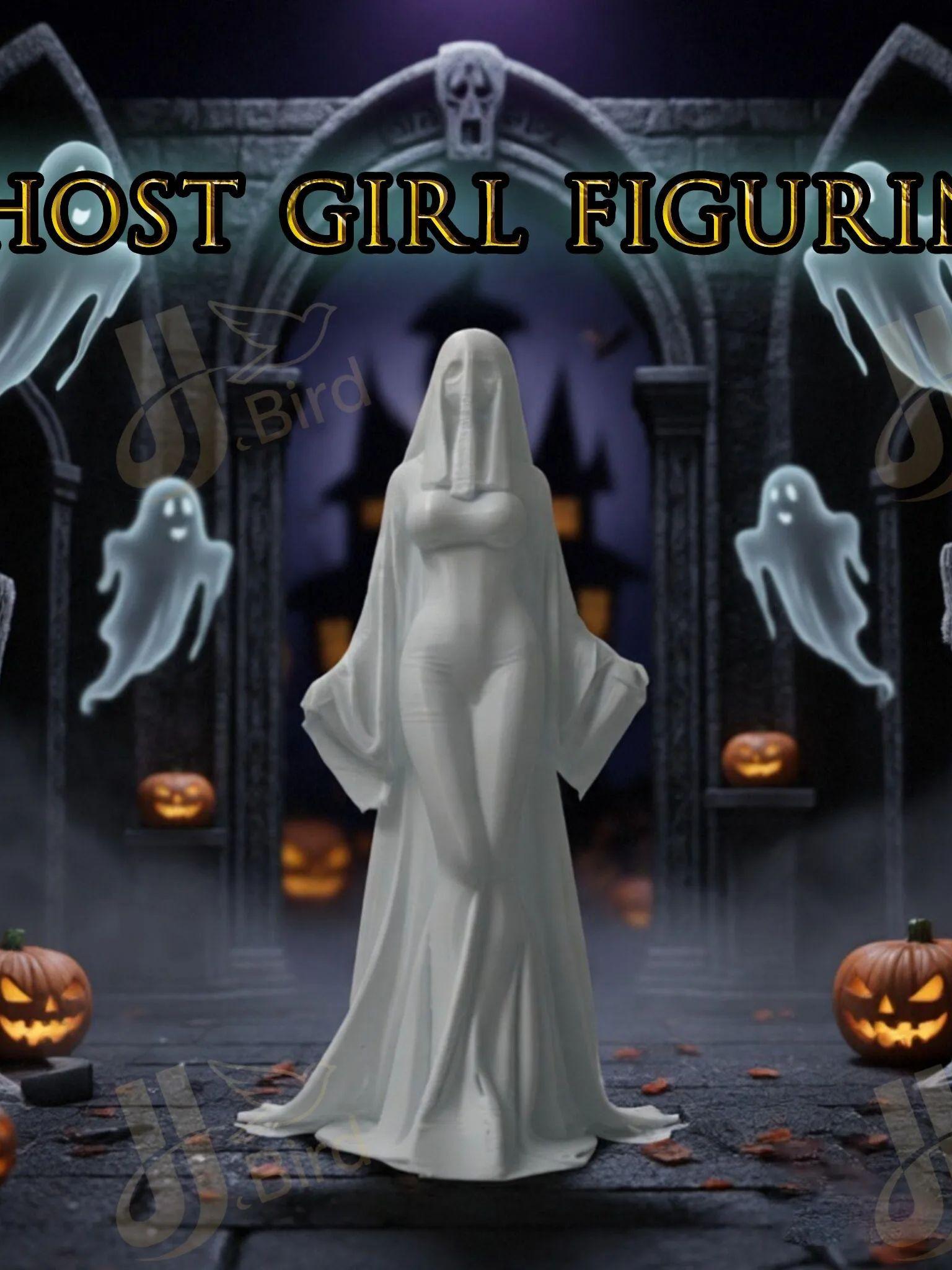 

1pc ghost girl ornament, suitable for Christmas, Valentine s Day, etc., home desktop & Office Desk decoration белый