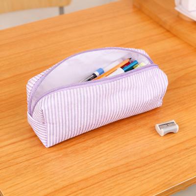 Premium Striped Pencil Bag Roomy Compartment Efficient Organization for Office School Supplies Travel Essential Portable
