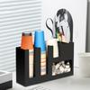 Porta tazze e coperchi per caffè, dispenser in acrilico per tazze usa e getta, portaoggetti per cannucce, portaoggetti per casa, ufficio, bar