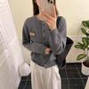 Women's 3D Floral Knit Cardigan - Mori Style, Loose Fit, Sweet & Cozy Winter Wear