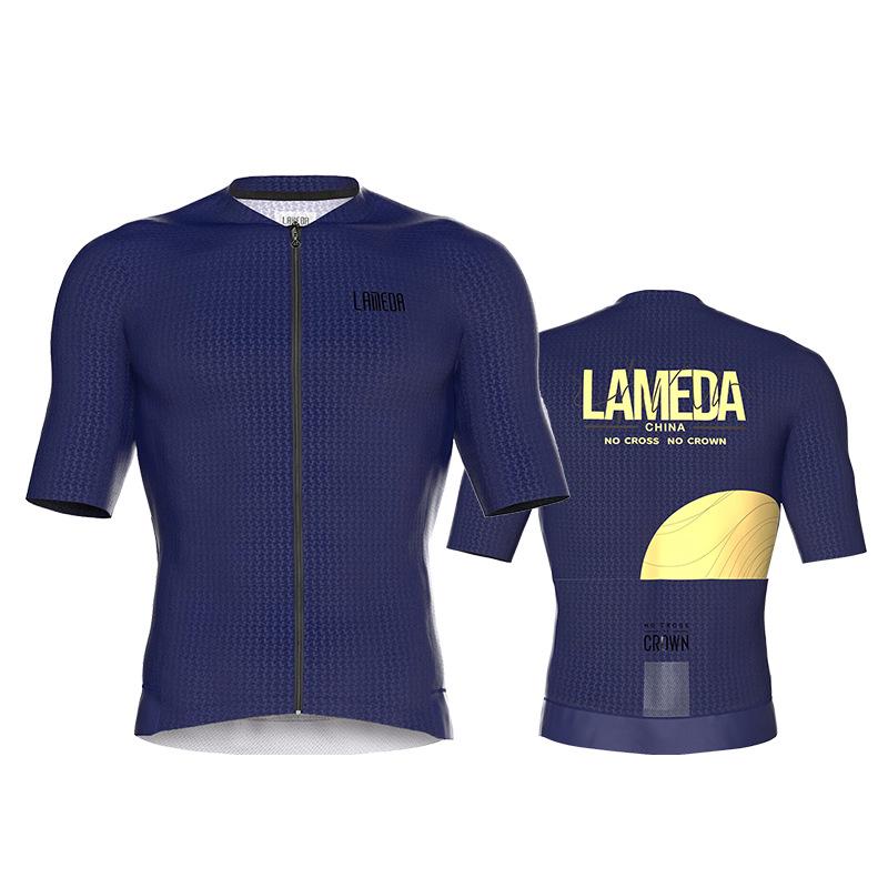 Lampaida Men's Quick-Dry Cycling Jersey - Summer Short Sleeve, Breathable Sportswear