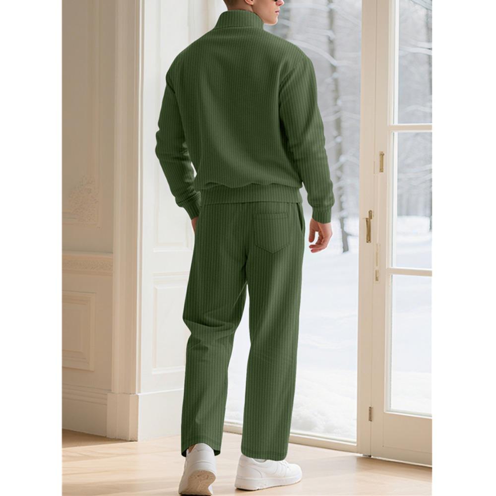 2025 Neuer Trend Sport 2-teiliges Set Schlichte Mode Westküste Atmungsaktiv Business Casual Temperament Männer Frühling und Herbst 2-teilig