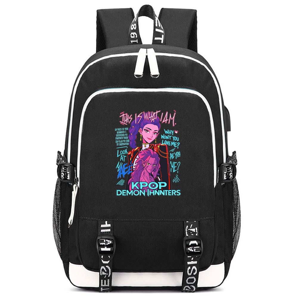 Anime Cute K-Pop Demon Hunters Printed Large Capacity Backpack for Teenger Student Girl Boy Schoolbag Bookbag Kid Gift Women Waterproof Travel Bag