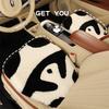 Winter Plush Car Seat Cushion Cartoon Design Thick Women's Single Piece Imitation Wool No Backrest Cute New Style