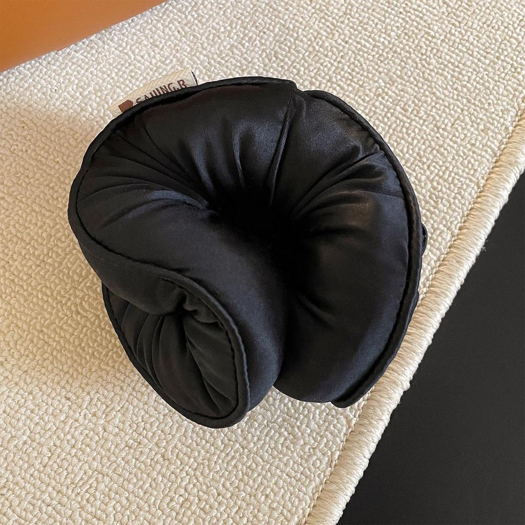Large Satin-Filled Cotton Padded Hair Curling Pillow Tie - Three-Dimensional Sausage Ring Tool for Sleep (Autumn/Winter)