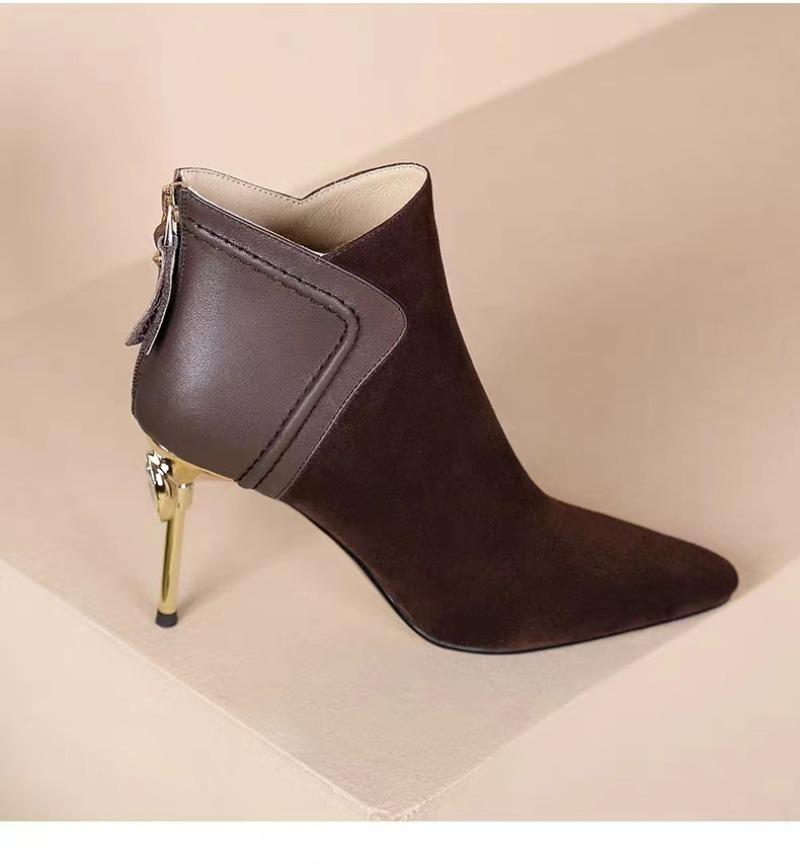 Fashion Suede Women's Boots Casual Fashion Office Shoes Luxury High Heels Women's Shoes Trend Elegant Comfortable Fashion Boots Women