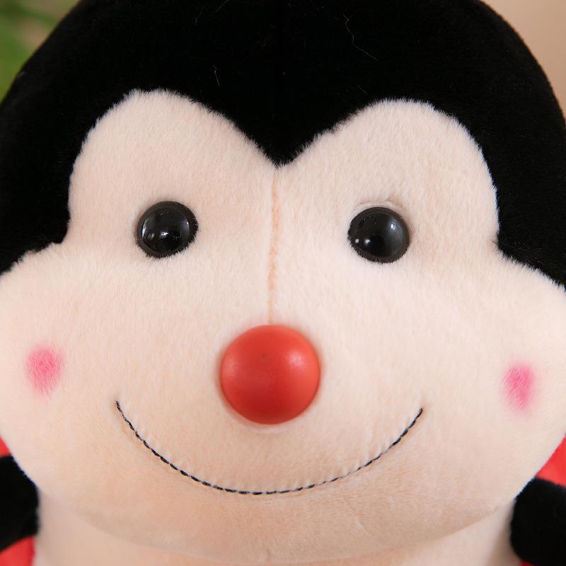 New Cartoon Seven Star Ladybug Plush Toy Cute Insect Doll Beetle Doll Gift