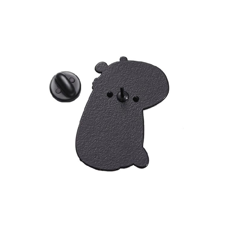 1 Paar Modischer Capybara Brosche Anstecknadel Tier Abzeichen Vielseitiges Accessoire für Hut und Kragen Trendige Bekleidungsdekoration