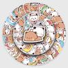 60 Sheets of Cute BuBu Cartoon Doodle Stickers for Creative Decoration of Phone Cases and Scrapbooks