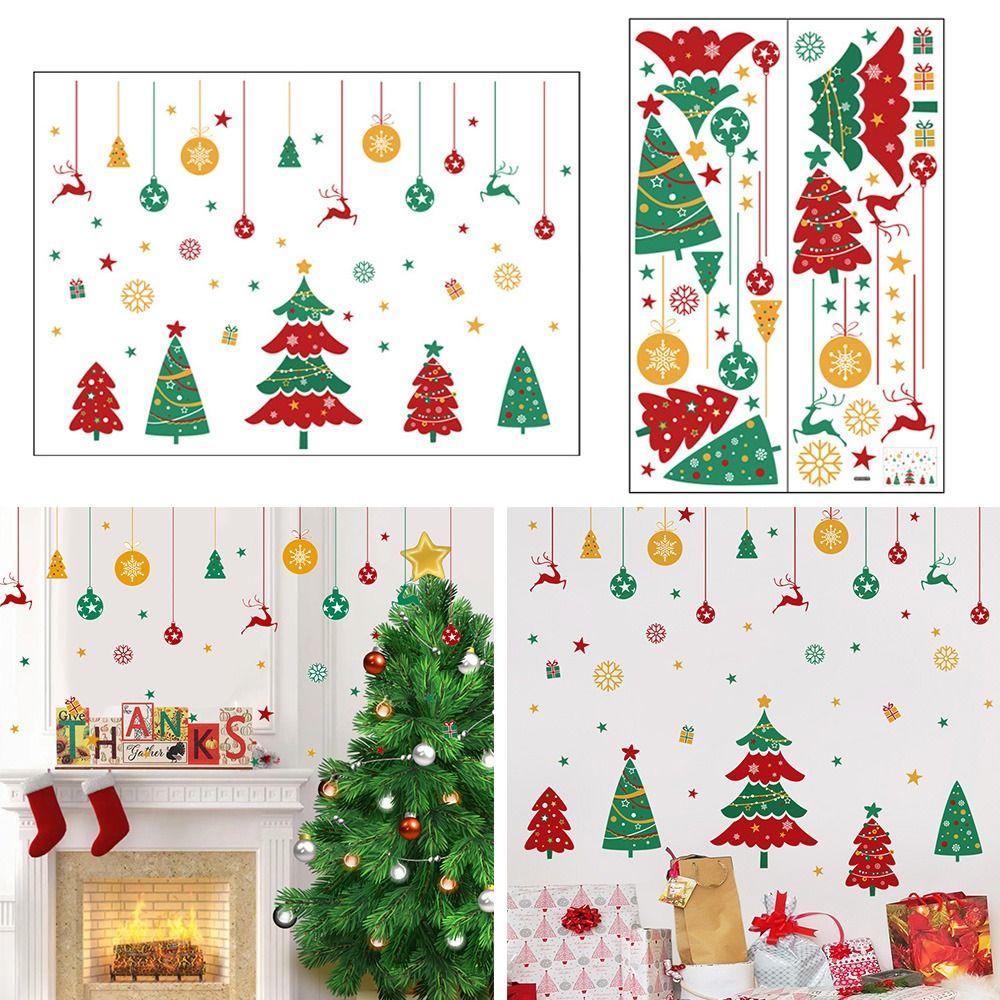 Christmas Wall Sticker Kids Room Wall Decals Christmas Window Stickers Decorations For Home
