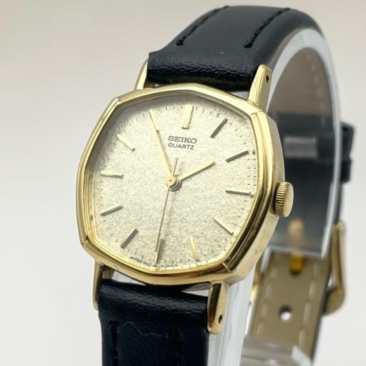 SEIKO Vintage Ladies Dress Watch Gold Octagon Working Item