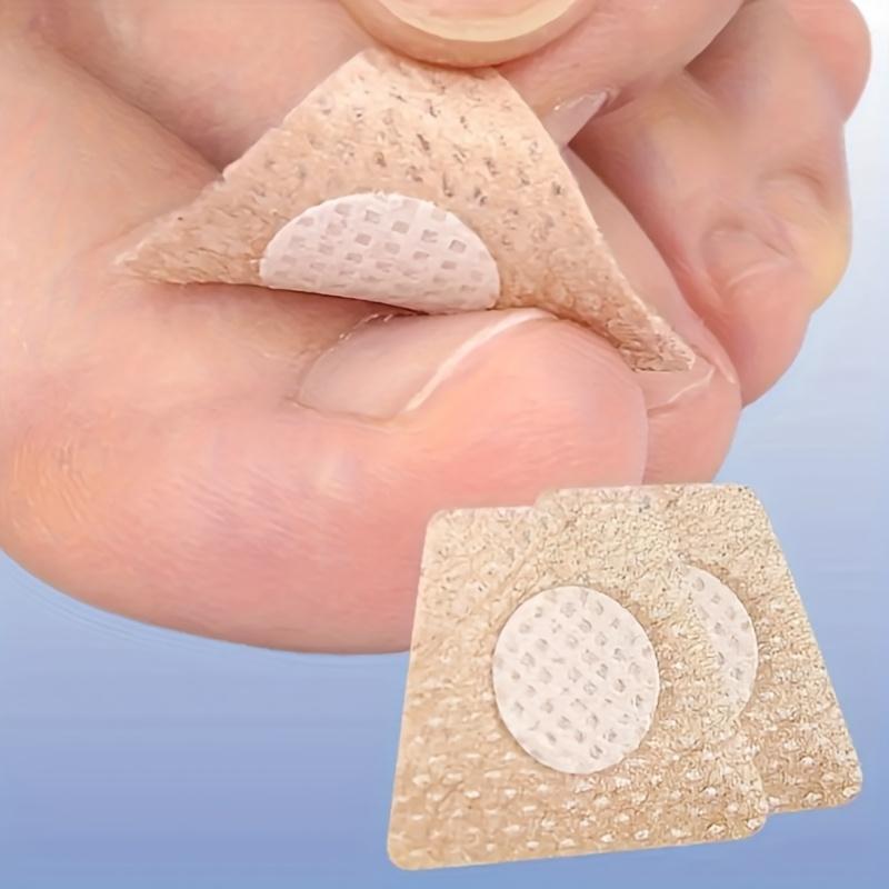 40pcs Toenail Repair Patches Ingrown Nails & Discoloration, Restore Damaged Thick Nails Geometric Pattern Nail Care Stickers for Toe Protection