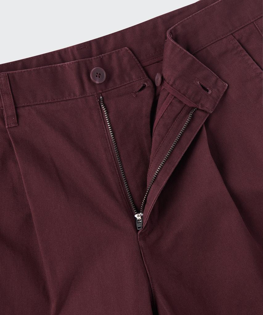 MUSINSA STANDARD One-Pleat Regular Fit Chino Pants [Burgundy]