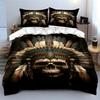 Skull with feather headdress. Bedding sets Duvet cover sets Duvet covers Pillowcases(1 * Duvet Cover 2 * Pillowcases without duvet insert)