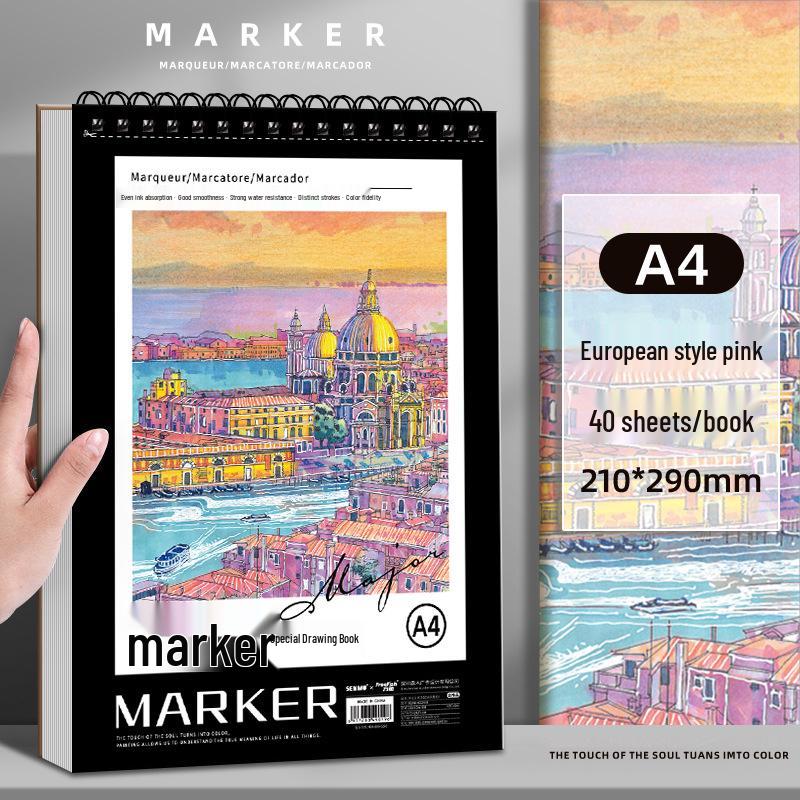 8K Thickened A4 Blank Sketchbook for Art Students