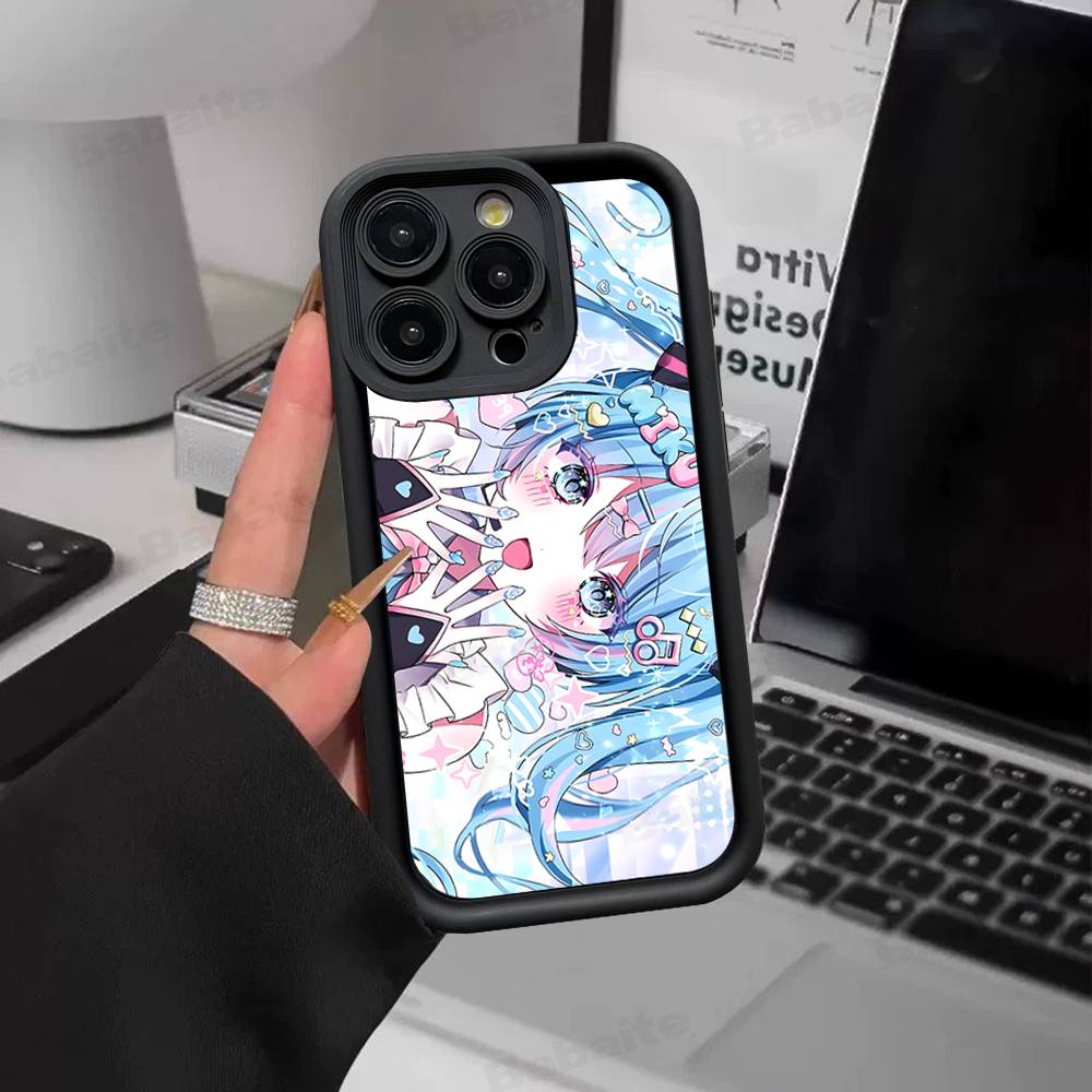 Hatsun M-MikuES Anime For IPhone 17 15 13 12 11 14 Pro Max X XR XS 16 Plus Shockproof Candy Back Cover